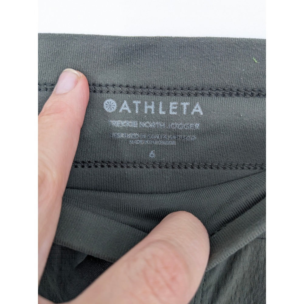 Athleta Trekkie North Jogger Pants Womens 6 Olive Green Gorpcore Drawstring - Picture 3 of 10